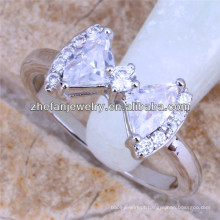 bowknot anel anel de diamante doces novo design senhoras anel de dedo